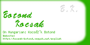 botond kocsak business card